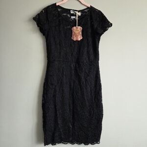 💚NWT Cavalini Black Lace Midi Dress